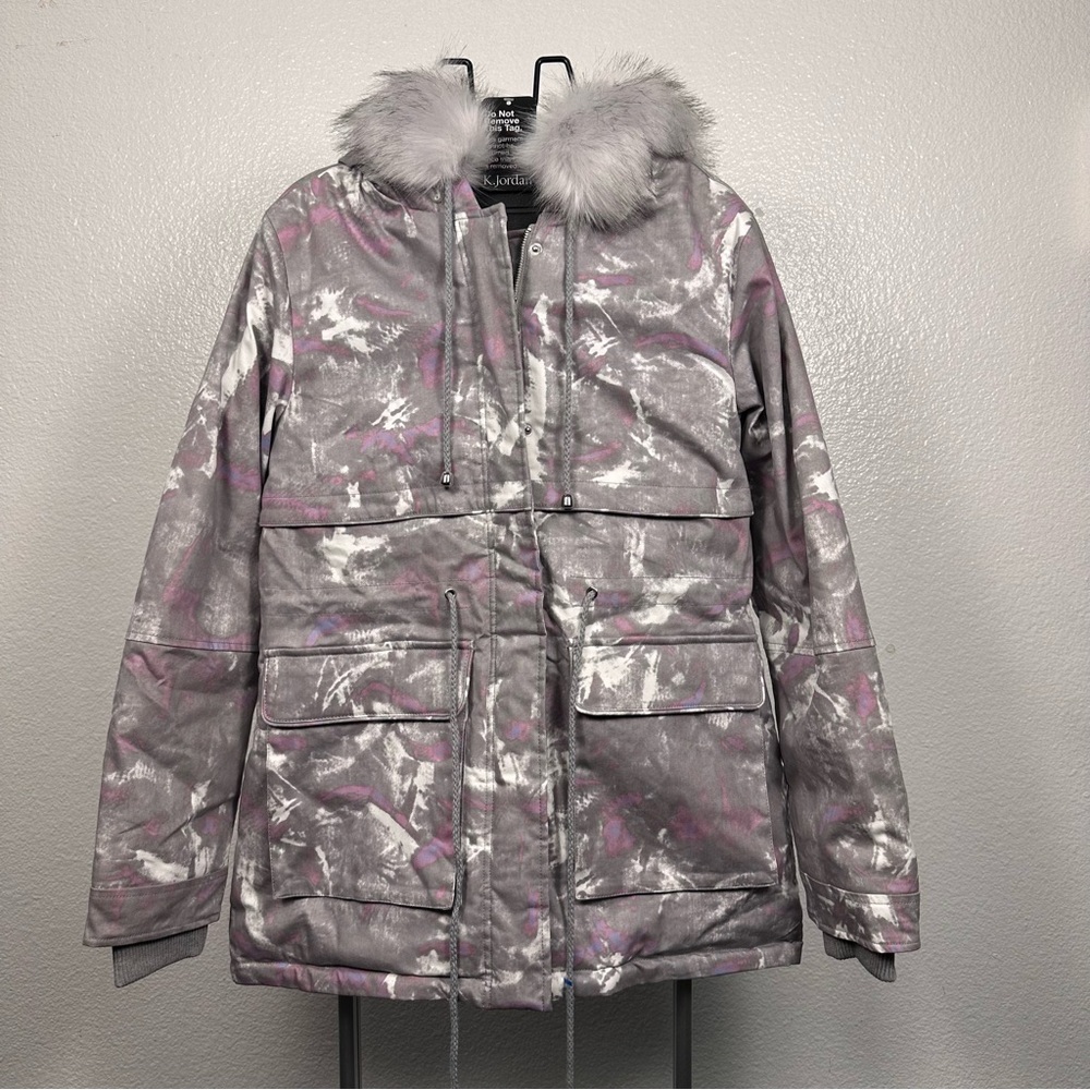 K Jordan | Stylish Gray and Purple Women's Jacket